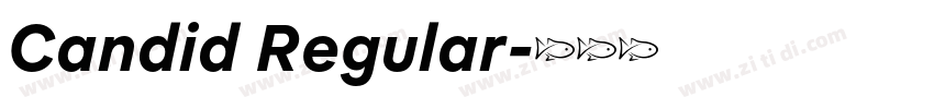 Candid Regular字体转换